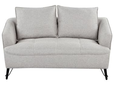 Sofa 2-Sitzer HOBRO Stoff Hellgrau