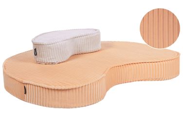 Pouf NILI Samtstoff Pfirsichrosa