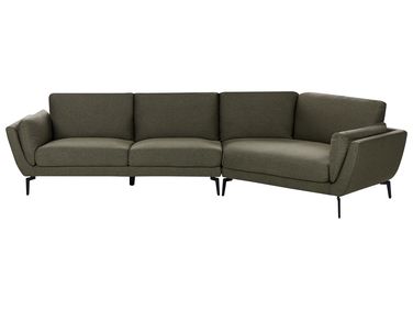 Sofa 3-Sitzer KANSSELI Stoff Dunkelgrün