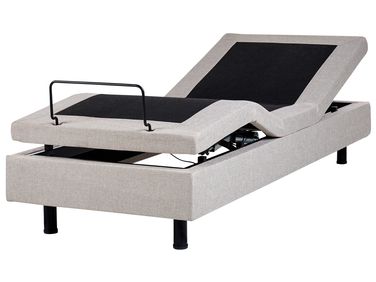 Adjustable Bed without Headboard Fabric DUKE 80 x 200 cm (EU Small Single) Beige