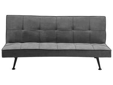 Sofa Bed 3 Seater HASLE Fabric Dark Grey