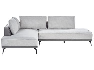 Ecksofa 3-Sitzer MYKEN Stoff Hellgrau rechtsseitig