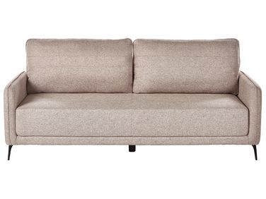 Schlafsofa 3-Sitzer HEMING Stoff Hellbraun