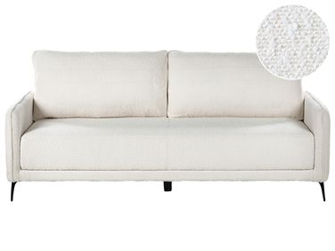 Schlafsofa 3-Sitzer HEMING Bouclé Cremeweiß