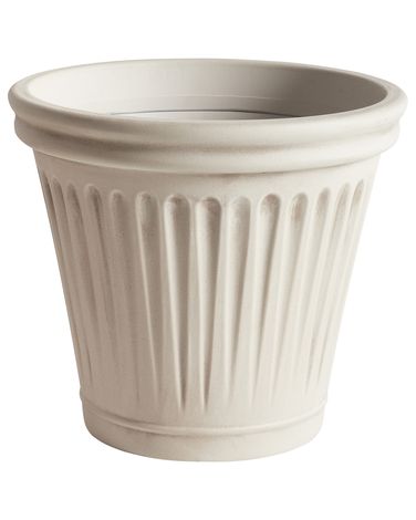 Blumenkübel MAIZE 43 cm Hellbeige