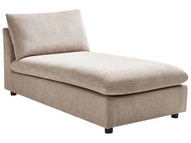 Chaiselongue VIZILLE Stoff Taupe