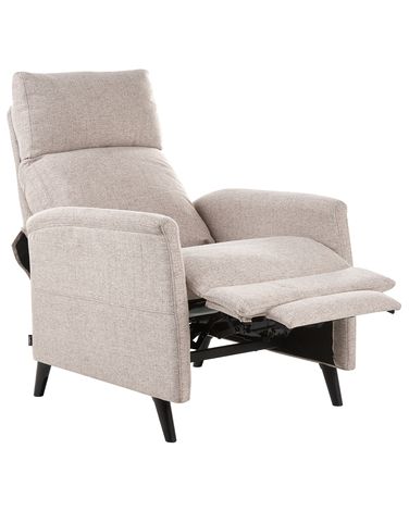 Fernsehsessel SELVIK mit Fußstütze Stoff Beige