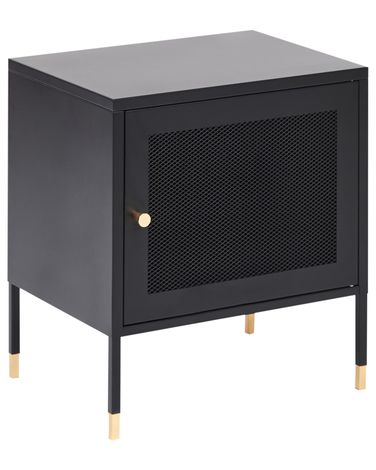 Bedside Table OSSETT Metal Black