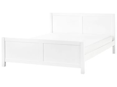 Bett mit Lattenrost Holz CHAMPAGNAT 180 x 200 cm Weiß
