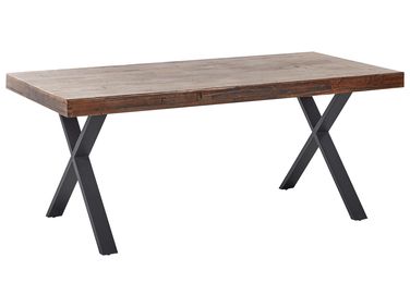 Esstisch CLIFTON Dunkelbraun 180 cm 90 cm Kiefernholz