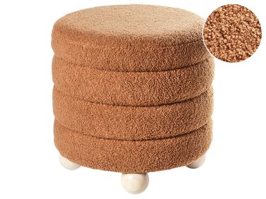 Pouffe CHILLY Boucle Golden Brown