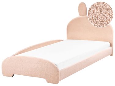 Kids Bed Rabbit Boucle PERROS 90 x 200 cm (EU Single) Beige