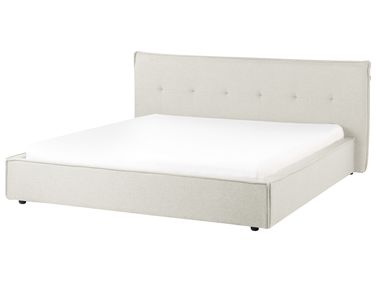 Waterbed Faux Linen LESTRE 180 x 200 cm (EU Super King) Off-White