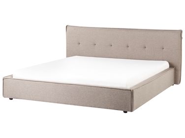 Waterbed Faux Linen LESTRE 180 x 200 cm (EU Super King) Taupe