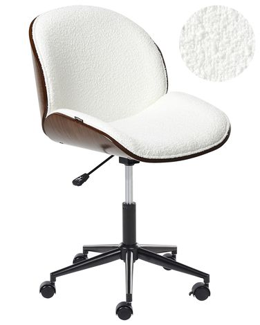 Schreibtischstuhl MENESHA Bouclé Weiß