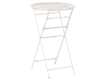 Garten Bartisch TRIESTE 60 cm 60 cm Metall Hellbeige