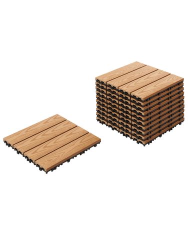 Outdoor Flooring ATESSA Wood-Plastic Composite (WPC) Light Brown
