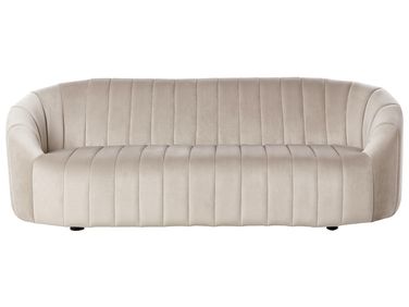 Sofa 3-Sitzer MALUNG Samtstoff Beige