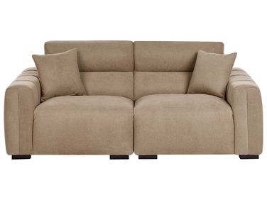 Sofa 3-Sitzer FAUSKAN Stoff Hellbraun