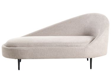 Rechtsseitige Chaiselongue VALREAS Stoff Taupe