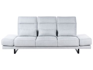 Sofa 3-Sitzer IKAST Stoff Hellgrau