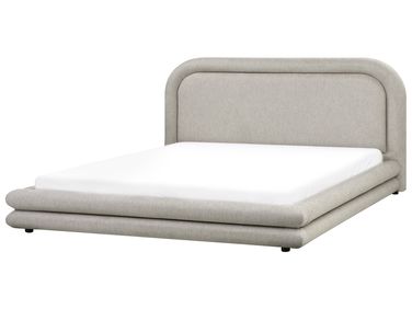 Waterbed Faux Linen LAVARDENS 180 x 200 cm (EU Super King) Taupe