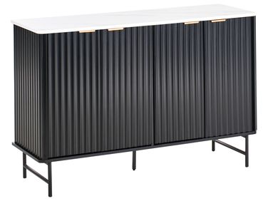 Cabinet GLASTONBURY Marble/ Black