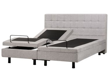 Adjustable Bed Fabric DUKE 180 x 200 cm (EU Super King) Light Grey