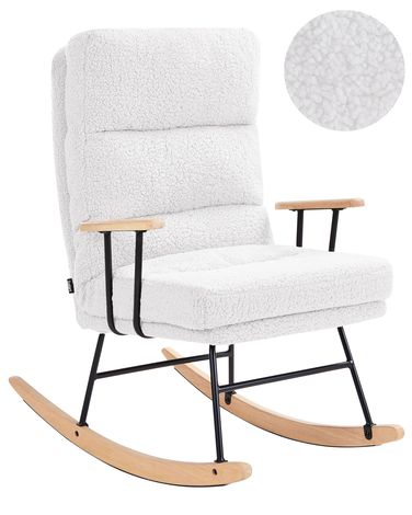 Rocking Chair ESKELIN Reclining Boucle Off-White