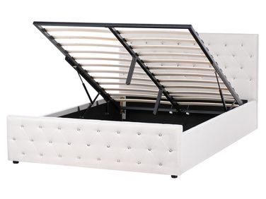 Ottoman Bed AMIENS Fabric Beige 160 x 200 cm (EU King Size)