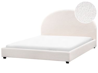 Bed Boucle VAUCLUSE 160 x 200 cm (EU King Size) Off-White