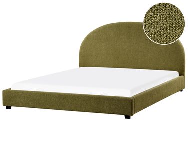 Waterbed Boucle VAUCLUSE 180 x 200 cm (EU Super King) Olive Green