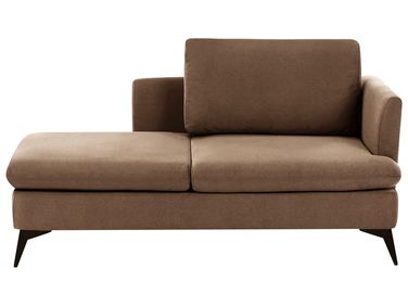 Rechtsseitige Chaiselongue SIEVOZ Stoff Braun