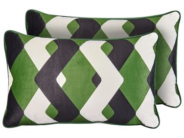 Gartenkissen 2er Set SWAY Geometrisches Muster 30 x 50 cm Bunt