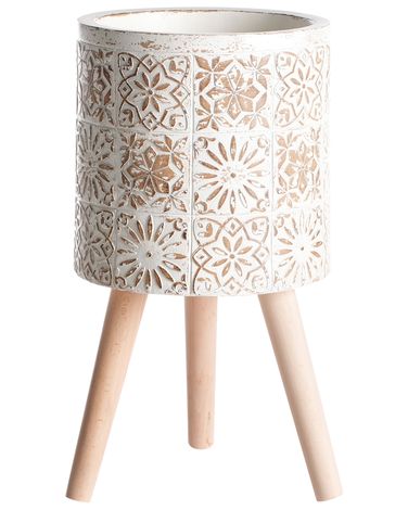 Blumentopf mit Beinen KARISTOS 36 cm Cremeweiß