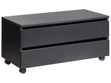 Bathroom Cabinet TERESINA with Wheels 80 cm Black