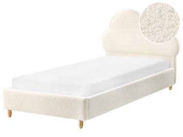 Kids Bed Cloud Boucle BELLEVUE 90 x 200 cm (EU Single) Off-White