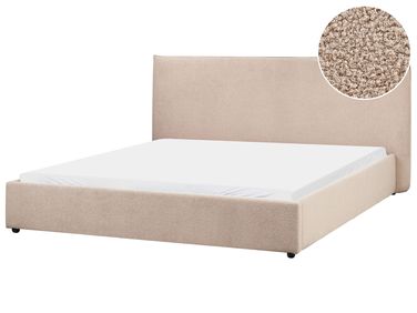 Waterbed Boucle LAVAUR 180 x 200 cm (EU Super King) Taupe