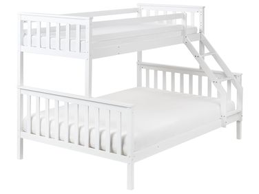 Hochbett Kiefernholz BIERNE 90/140 x 200 cm Weiß