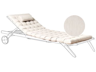 Liegenauflage CESANA PREMIUM 192 x 56 cm Hellbeige