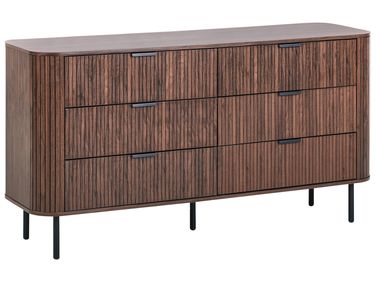 6 Drawer Chest BRADLEY Dark Brown