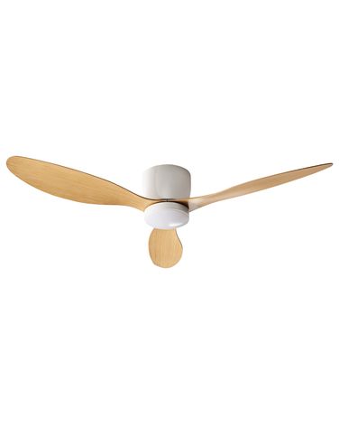 Ceiling Fan with Light VEMBAR with Remote LED Light Brown