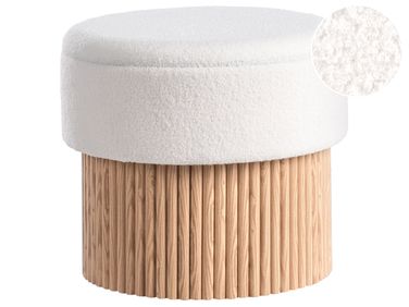 Storage Pouffe RICHEY Boucle Off-White