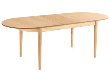 Ausziehbarer Esstisch LARTO Helle Esche 180/220 cm 90 cm
