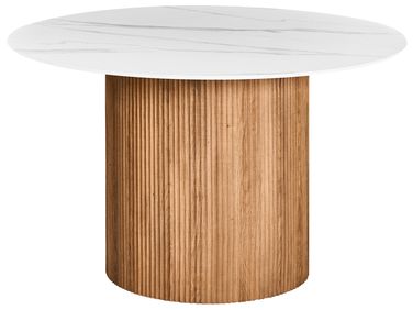 Esstisch ALBINA Weißer Marmor 120 cm 120 cm