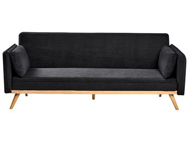 Schlafsofa ASAA Stoff Schwarz