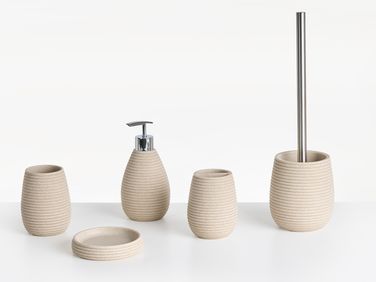 5-Piece Bathroom Accessories Set QUILA Light Beige