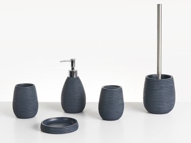 5-Piece Bathroom Accessories Set QUILCA Dark Blue