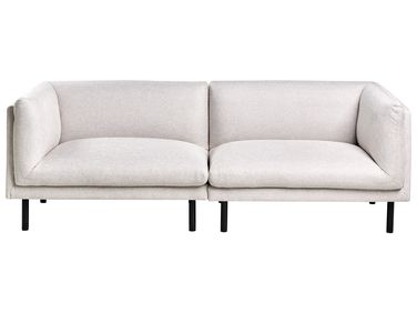Sofa 3-Sitzer VORGOD Stoff Hellbeige