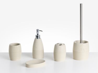 5-Piece Bathroom Accessories Set YARAPA Light Beige